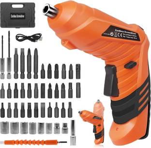 JANCOM 47 in 1 Drill Driver Electric Cordless Screwdriver with LED Light for Home Work Screwdriver Bit Set