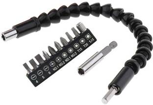 Inditrust 12pcs Screwdriver flexible shaft drill bit set extension size-1/4inch Screwdriver Bit Set