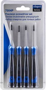 scheppach Precision Screwdriver Set 4 pcs | Mini Phillips & Flat Head Screwdrivers Combination Screwdr...