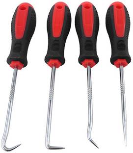AS TOOL CENTER 4pcs Portable Pick & Hook Car Oil Seal O-ring Gasket Puller Precision Screwdriver Set