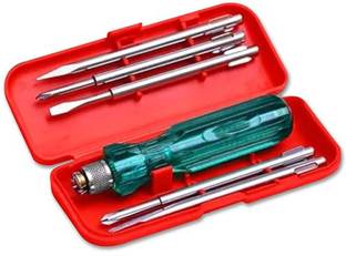 Atrocitus ATC 2072 Screwdriver 5in1 with Inbuilt Tester with Plastic Case Combination Screwdriver Set