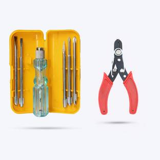 Hillgrove HGCM161M1 5in1 Multipurpose Repair Screw driver Tool Kit with Wire Cutter Combination Screwdriver Set
