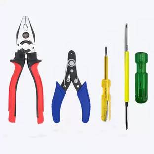 ARQEST 2 in 1 Screwdriver with 8"inch Lineman Pilash Plier, Wire Cutter and Line Tester Combination Screwdriver Set