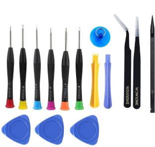 WOWSOME 6 in 1 Professional Screwdriver Set with tweezers and openers Mobile Repairing and Opening Tools Kit Precision Screwdriver Set
