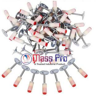 Mass Pro Nails For Manual Steel Nail Gun, 50Pcs Round Nails Wall Fastening Tool Standard Screwdriver