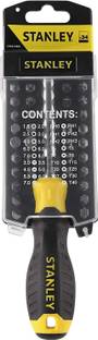 STANLEY Stanley Multi Bit Screwdriver Set Of 35, Black/Yellow, 3.5 x 2 x 9.1 inches, 70-885 Combination Screwdriver Set