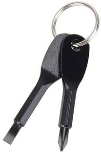Kruvad 2 Pack Pocket Keychain Screwdriver, Mini Portable Keyring Screwdriver Set Standard Screwdriver Set