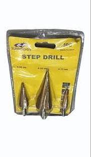 BEAUTYKINGDOM Stainless Steel Step Drill Bit Long Handle Screwdriver Set