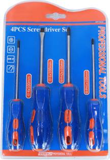 NFI essentials 5 pcs. Professional Multipurpose Screwdriver Includes 2 Slotted & 2 Phillips Tip Combination Screwdriver Set