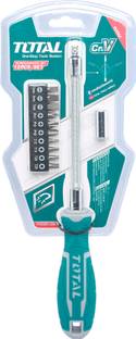 TOTAL 12 Pcs Flexible Shaft Screwdriver Set for hard-to-reach areas - THT250FL1206 Combination Screwdriver Set