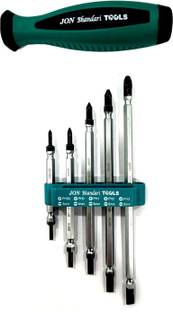 Jon Bhandari Tools 5 in 1 Screwdriver Set Flat (minus) & Phillips (star) Combination Screwdriver Set