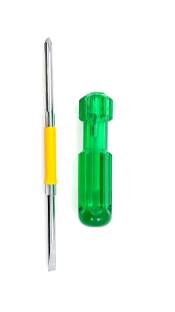 PERFECT TECH 2in1 Reversible Green Handle 6Inch Combination Screwdriver