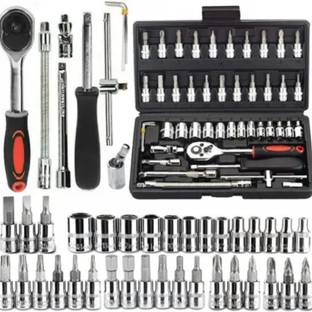 VD Enterprise 46-Piece Multipurpose Ratchet Wrench Hand Tool Kit for Household & Repair Long Handle Screwdriver