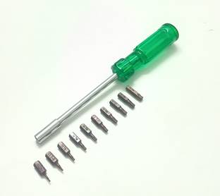 TOM Torx Bit Driver Set with 10 Hardened and Tempered Bits Taparia Combination Screwdriver Set