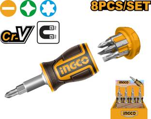 INGCO 8 IN 1 Stubby screwdriver set Combination Screwdriver Set