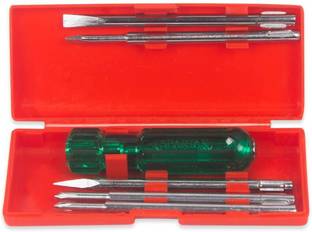 Spartan BS-01 Eco 5-Pieces With Neon Bulb Screwdriver Kit For Multi Use(Green) Standard Screwdriver Set