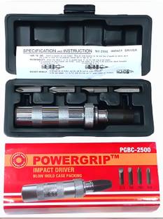 Gadariya King 5 pcs Set Pcs Impact Screwdriver Set Multi-Purpose Chrome Vanadium Steel Impact Screwdriver Set