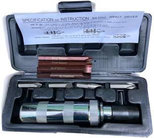 Gadariya King 9 Pcs Impact Screwdriver Set Multi-Purpose Chrome Vanadium Steel Portable Impact Screwdriver Set