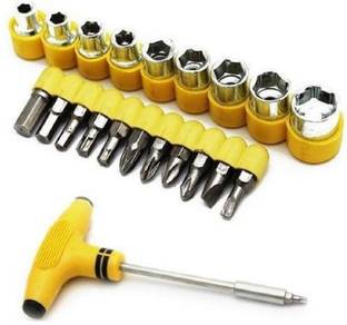 ALL THINGS MORE SHOP T Shape Screwdriver Set Batch Head Ratchet Pawl Socket Spanner Hand Tools Ratchet Screwdriver Set