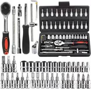 Morlin 46 In 1 Pcs Tool Kit & Screwdriver and Socket Set,Hand Tool Kit Socket Set Combination Screwdriver Set
