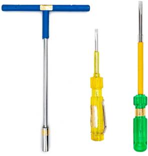 Globus 727 (SCREW DRIVER 2 IN1-6"/150mm)( ELECTRIC Tester 5"/125mm) (T Spanner 8mm ) Combination Screwdriver Set