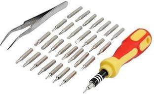 SP Electron Jackly Magnetic Screwdriver 31 in 1 Tool Kit - Yellow Standard Screwdriver Set