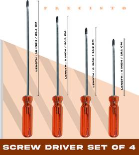 PRECISTO Gevolt 2-in-1 Magnetic Screw Drivers Pack of 4 Combination Screwdriver Set