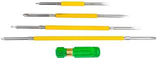 Koremetal Screw Driver TWO-WAY(6"/150mm)(8"/200mm)(10"/250mm)(12"/300mm)STAR+FLAT HEAD Combination Screwdriver Set
