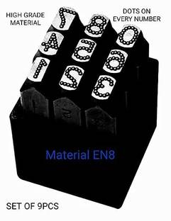 Bliudskill DOTTED NUMBER PUNCH SET 8mm - 5/16'' SET OF 9 PCS. Precision Screwdriver Set