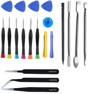 vadda bai Tool Kit with 3 Non Magnetic Tweezers, Metal & Plastic Opener For Mobile Repair Combination Screwdriver Set