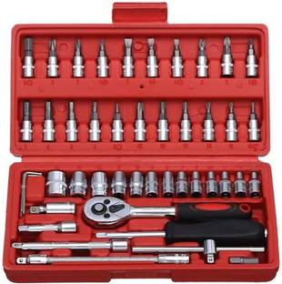 Elevea 46-Piece Car Ratchet & Socket Set | Ideal Gift for DIY Enthusiasts Combination Screwdriver Set
