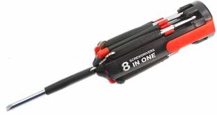 Satguru Sales 8 in 1 Multi-Function Screwdriver Kit With Led Portable Torch Combination Screwdriver Set