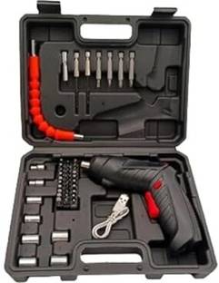 RVEnterprise Cordless Electric Screwdriver Kit with 47+ Bits | Rechargeable Drill Machine Set सूक्ष्मत...