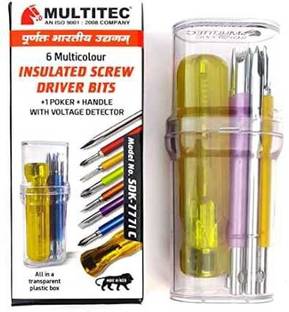 VTH Multitech 777i combination screwdriver set with multi colour bits Combination Screwdriver Set