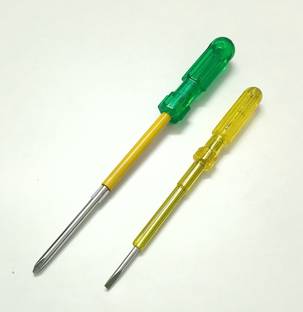 TOM Insulated 2 in 1 Screw Driver with Line Tester Deneers Combination Screwdriver Set