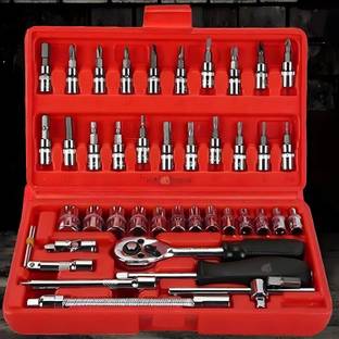 OneWish 46 Pcs Socket for Repair All Size Tool Kit Goti Pana, Perfect for DIY Enthusiast Combination Screwdriver Set