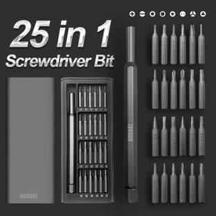 ARDAKI 25in1 Magnetic Screwdriver Set,Sliding Closure,Pocket Manual Driver for Electric Standard Screw...