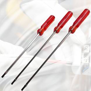 TOM Hardened and Tempered Chrome Vanadium 2-in-1 (200+250+300mm x 6mm) 8+10+12 Inch Standard Screwdriver Set