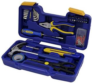 shivam electro GOODYEAR Hand Tools, Compact Hand Tool Kit, 75-Pieces Universal Tools for Work Standard Screwdriver Set