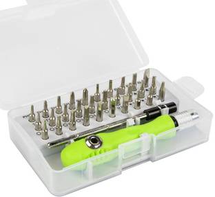 DEAGAN 32 in 1 Mini Screwdriver Bits Set with Magnetic Flexible Extension Rod Combination Screwdriver Set