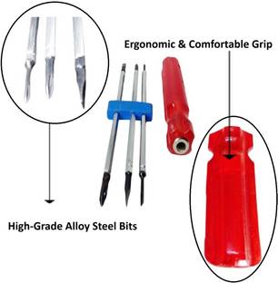 Rizmeg Heavy-Duty Multi-Purpose 6-in-1 Screwdriver Set for Home and Professional Use Combination Screwdriver Set