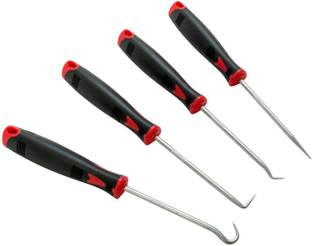 AS TOOL CENTER 4 Pc Metal Pick Tool Set, Hook Set Removal Puller for auto repair plastic , alloy
