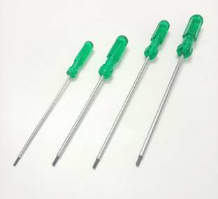 TOM T-10, T-15, T-20, T-25 Torx 4 Hardened and Tempered Taparia Standard Screwdriver Set