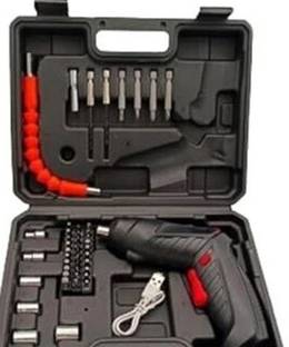 RVEnterprise Cordless Electric Screwdriver Kit with 47+ Bits | Rechargeable Drill Machine Set Precisio...