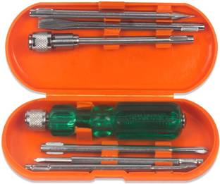 Spartan BS-02-Pro 6-Pieces With Neon Bulb Screwdriver Kit For Home And Other Use(Green) Standard Screwdriver Set
