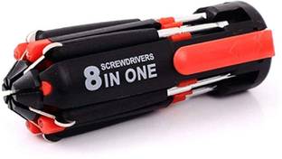 MISHTI ENTERPRISE 8 in 1 Multi Screwdriver with LED Portable Torch Combination Screwdriver Set