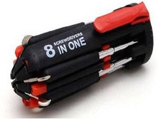 Stookin 8 in 1 Multifunctional Screwdriver Set With Led Torch Combination Screwdriver Set