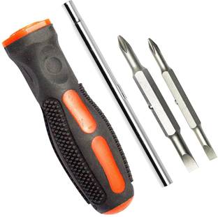 Penggong Magnetic 6 in 1 Flip Over Phillips and Slotted Flat Interchangeable Head Standard Screwdriver Set