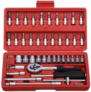 mahakal 46 in 1 Pcs Tool Kit & Screwdriver and Socket Set Long Handle Screwdriver Set