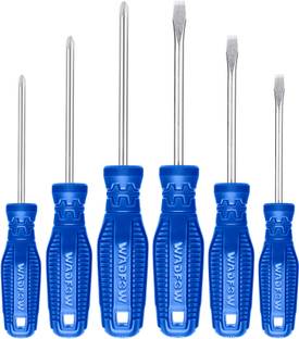 Wadfow 6 Pcs Screwdriver Set, Round Shank, Combination Screwdriver Set